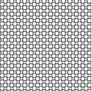 Gray and White Outline Square Rope Lattice Pattern on White Background vector