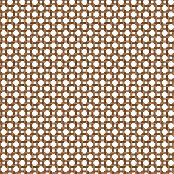 Brown and Black Outline Square Rope Lattice Pattern on White Background vector