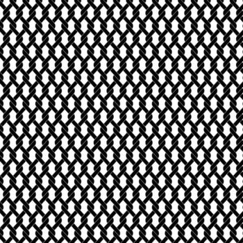 Black Twisted Rope Lattice Pattern on White Background vector