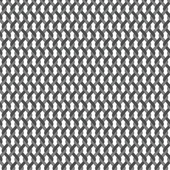 Gray with Black Outline Twisted Rope Lattice Pattern on White Background vector