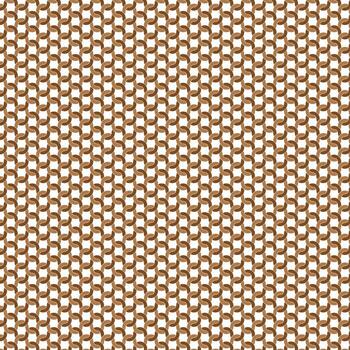Brown Interlocking Loop White Outline Lattice Pattern on White Background vector