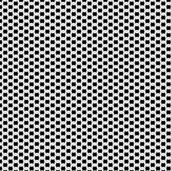 White Interlocking Loop Lattice Pattern on Black Background vector