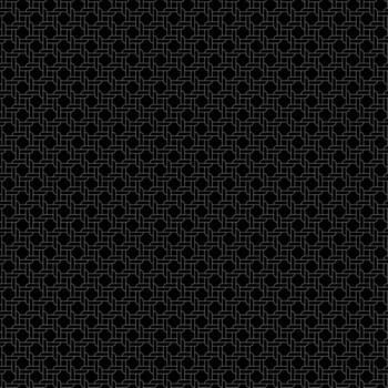 White Line Square Rope Lattice Pattern on Black Background vector