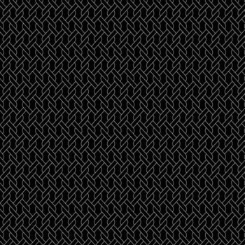 White Outline Twisted Rope Lattice Pattern on Black Background vector
