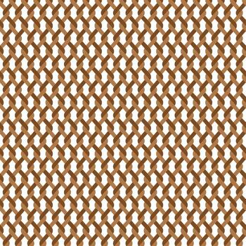 Brown Twisted Rope Lattice Pattern on White Background vector