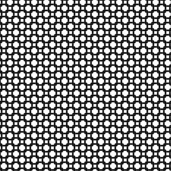 Black Square Rope Lattice Pattern on White Background vector