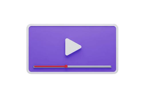 modern lila Spieler Schnittstelle mit ein Weiß abspielen Taste und Fortschritt Bar isoliert auf transparent Hintergrund png