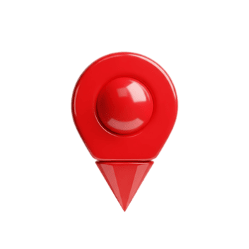 lustroso rojo ubicación alfiler icono con un circular parte superior y puntiagudo fondo aislado en transparente antecedentes png