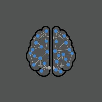 Abstract Brain Network Neural Connections Mind Map. vector