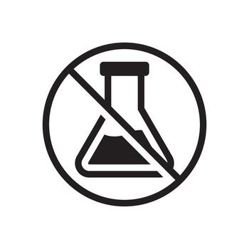 No alcohol sign with a flask in a circle vector