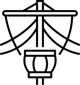 A linear style icon representing crows nest vector