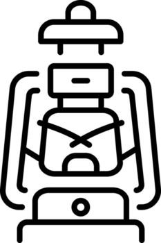 A line style icon showing kerosene lamp vector