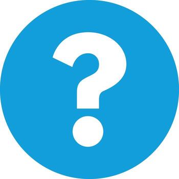 Blue question mark icon in trendy style . Question button icon . Faq icon . illustration vector