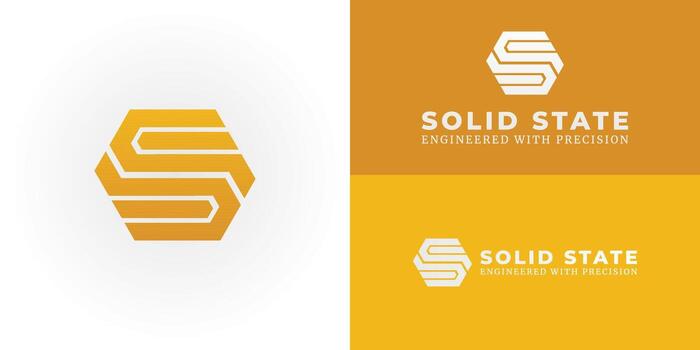 A modern engineering logo featuring the initials SS in a hexagonal shape. The design represents synergy, precision, and interconnected solutions for a forward-thinking brand. vector