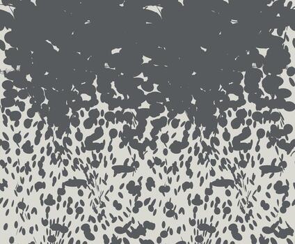 Seamless border with chaotic flowing dots. Decorative texture with flowing polka dot motion. Gradient ripple background. Simple linear graphic. vector