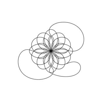 Intricate Floral Design Composed of Intersecting Arcs A Mesmerizing Abstract Pattern with Elegant and Flowing Lines vector