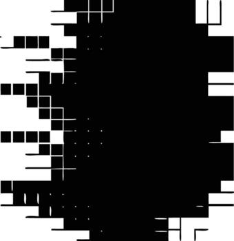 A black and white image of a square pattern vector