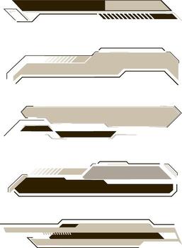 Various digital interface elements illustrate contemporary design trends. The sleek lines and neutral color palette are ideal for modern web and application layouts, enhancing user experience vector