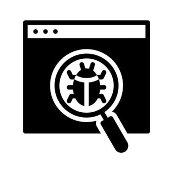 Website Bug Search. Finding and Fixing Issues on a Web Page vector