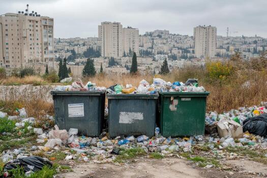 A garbage dump in jerusalem photo