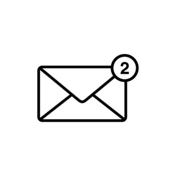 Two Inbox Envelope Icon Template vector
