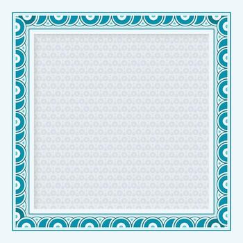 Decorative blue frame with intricate design vector