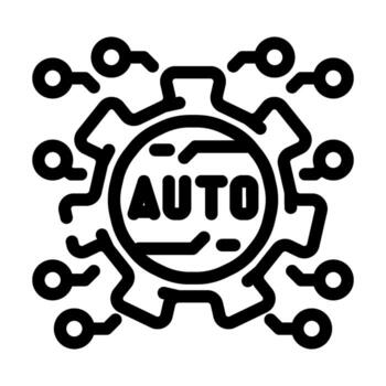 automático función línea icono ilustración vector