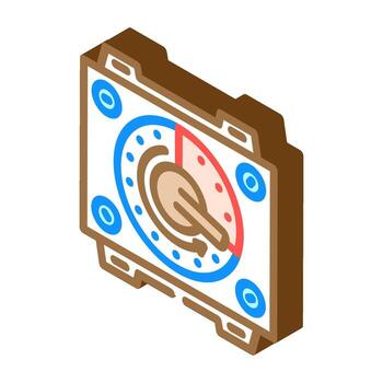 built timer isometric icon illustration vector