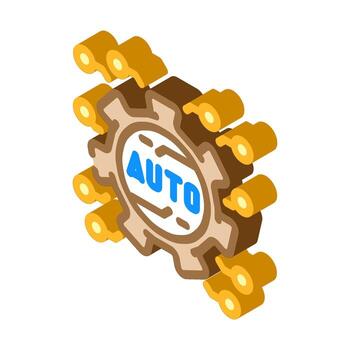 automatic function isometric icon illustration vector