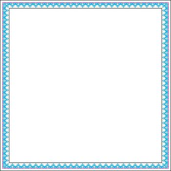 elegante cuadrado frontera con geométrico ornamentación vector