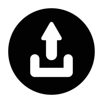 plano subir icono en circulo vector