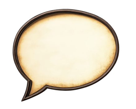 blank speech bubble sign on textured background, perfect for adding text or messages. Ideal for creative projects and communication designs png