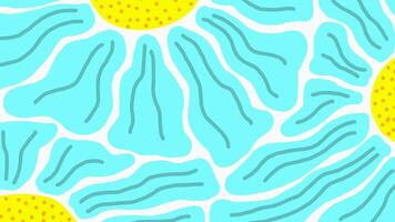 wiggly mano disegnato astratto fiore fioritura modello sfondo su ciclo continuo video