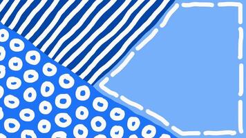 azul branco perverso mão desenhado abstrato forma anel linha padronizar fundo em ciclo video