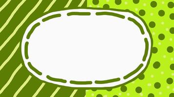 verde branco perverso mão desenhado abstrato forma linha pontilhado padronizar fundo em ciclo video