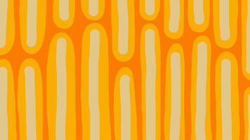 arancia giallo wiggly mano disegnato astratto verticale linea modello sfondo su ciclo continuo video