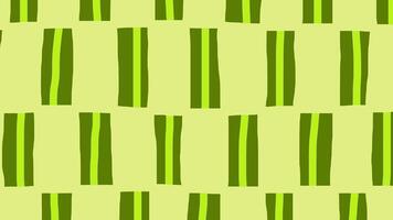 Grün wackelig Hand gezeichnet Schachbrett Vertikale Linie Muster Hintergrund auf Schleife video