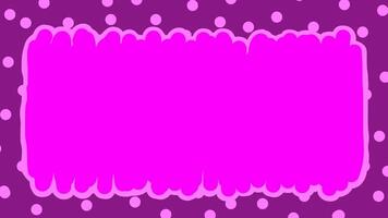 Rosa lila wackelig Hand gezeichnet abstrakt gepunktet Muster Rahmen Hintergrund auf Schleife video
