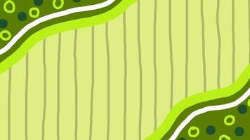 verde branco perverso mão desenhado cheio de curvas pontos bandeira vertical linha padronizar fundo em ciclo video