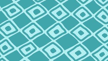blå wiggly hand dragen retro checkerboard mönster bakgrund på slinga video