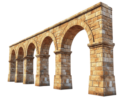 gammal roman akvedukt med flera olika valv, visa upp historisk teknik och arkitektonisk design. strukturera funktioner detaljerad stenarbeten och riden utseende, reflekterande dess ålder png