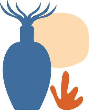 Abstract Matisse Element Isolated on White Background. vector