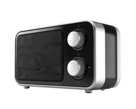 Modern digital radio with sleek design and illuminated display, perfect for music lovers. Its compact size and stylish look make it ideal addition to any room png