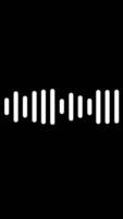 sauber Audio- Spektrum Visualisierung ai Eingang Stil einfach Linie Bewegung Grafik auf schwarz und Weiß Hintergrund. video