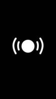 plano linha audio Visualizar ai voz sinal pulso mínimo ciclo Projeto em Preto e branco fundo. video