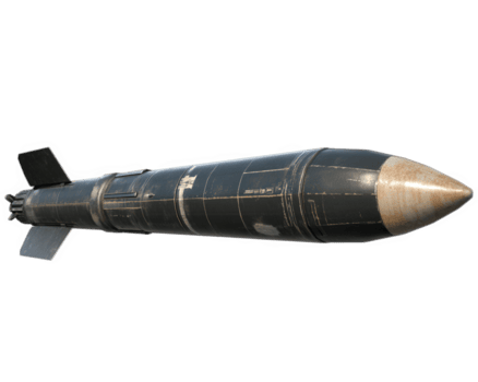 detalhado imagem do míssil com lustroso Projeto e metálico terminar, exibindo Está aguçado gorjeta e corpo estrutura. míssil parece para estar isolado contra avião fundo, enfatizando Está características png