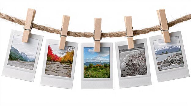 A Sequential Display of Polaroid Frames Inviting Nostalgia photo