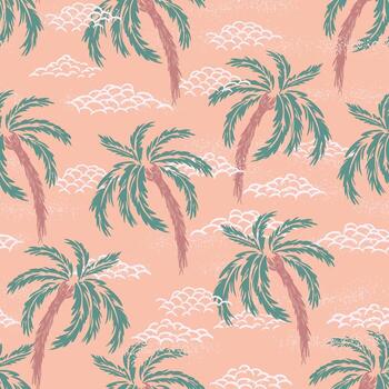 Tropical palm tree pattern design vector