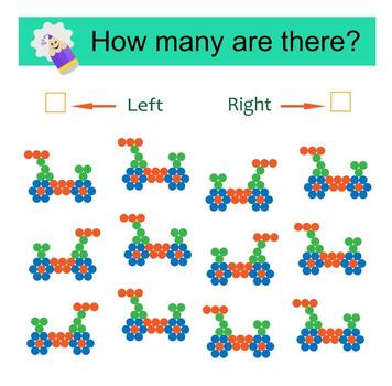 Counting worksheet for children vector