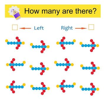 Counting exercise for children vector